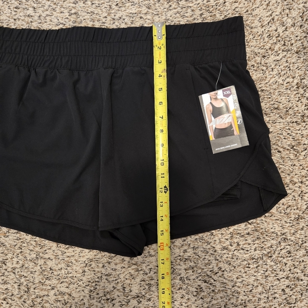 Avia Moisture Wicking Lined Biker Shorts With Pocket Black Size XXL - Picture 8 of 14